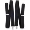 Suspensórios Pretos, Unissex, Versátil, Suspensórios Estilo 3,5cm, Suspensórios em H, Suspensórios Elásticos, Suspensórios de Quatro Clipes