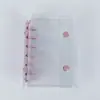 A7 Duas Botões Glitter PVC Capa Macia Organizador Colorido Porta Cartões Folha Solta Caderno Álbum de Fotos Polaroid Livro de Armazenamento de Adesivos