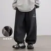 Calças de Moletom Forradas de Lã para Meninos Outono e Inverno 2025 Novo Inverno Infantil Calças Jogger de Perna Reta Roupas de Inverno para Meninos Grandes