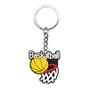 Llavero Colgante de Baloncesto de Dibujos Animados Llavero de Bola de Goma Suave de PVC Decoración DIY para Mochila Accesorios de Amazon Venta al por Mayor
