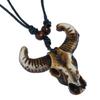 Directo de fábrica collar tejido a mano imitación hueso de vaca cabeza de vaca joyería para lugares turísticos venta al por mayor collar estilo étnico