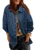 Comercio Exterior Transfronterizo Nuevo Estilo Europeo y Americano Amazon Aliexpress Chaqueta de Mezclilla para Mujer Chaqueta de Mezclilla de Primavera Top Holgado