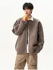 Chaqueta Cardigan de Punto Estilo Minimalista para Hombre Primavera Otoño 2026 Nueva Retro Japonesa Cuello de Béisbol Chaqueta Suéter Tendencia