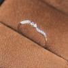 Zhenrong desea un nuevo y creativo anillo de hoja de sauce, moda europea y americana para mujer, anillo de cola chapado en plata 925, joyería de compromiso