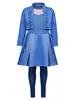 Descendientes 5 País de las Maravillas Oscuro Princesa Azul Chloe disfraz cosplay Vestido azul de princesa para niñas Halloween