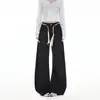Jeans de pierna ancha, color naranja joven # Blanco puro, elegantes, de alta gama, corte holgado, adelgazantes, favorecedores, versátiles y con un diseño de pierna curva moderno para mujer