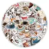 150 piezas de pegatinas de graffiti de dibujos animados del mundo del café café té té transfronterizo decorativas para coche al por mayor