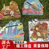 Pintura Metálica Giratorio Imán para Refrigerador Personalizado Ciudad Turística Punto de Referencia Lugar Pintoresco Souvenir Creativo Imán Magnético para Refrigerador
