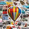 50 pegatinas vintage de transporte para vehículos eléctricos, equipaje, patinetas, cascos, pegatinas decorativas impermeables transfronterizas