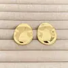 Pendientes Redondos de Metal Irregular Transfronterizos Exquisitos Versátiles Moda Nicho Temperamento Pendientes para Mujer