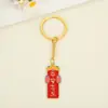 Llavero de Metal con Nube Auspiciosa de Estilo Chino y Texto Inspirador Mensaje de Bendición para Aprobar Exámenes durante la Temporada de Graduación Colgante para Bolsos