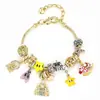Pulsera geométrica linda de dibujos animados para mujer estilo europeo y americano, joyería de Yiwu, accesorio de mano electrochapado, joyería fresca y dulce