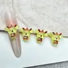 Adornos Navideños de Dibujos Animados Sanrio para Uñas Ciervo Lindo Santa Gato Kt Decoraciones para Uñas y Aretes DIY