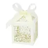 Caja de dulces cortada a láser con patrón de estilo europeo, caja de papel para dulces de boda, decoración de ventana tallada en papel, caja de dulces de cumpleaños
