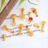 Pingente Ruyi Banhado a Ouro Atacado com Esmalte Colorido Estilo Retro Chinês Ornamento de Caractere da Sorte, Acessório Versátil para Pendurar Ruyi Pequena Joia