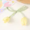 Tulipán Lazo Flor en Capullo Flor de Tela DIY Accesorios para Ropa Accesorios de Joyería Decoración Estéreo Fresca Pequeña