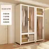 Guarda-Roupa Simples para Quarto, Uso Doméstico, Moradia Alugada, Armário de Armazenamento de Metal de Aço Carbono Resistente e Durável, Montado para Apartamentos Pequenos