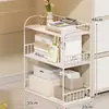 Prateleira de armazenamento sob a mesa estante de livros móvel de piso carrinho lateral para mesa de escritório estante ao lado da mesa armazenamento de bolsas de livros estante