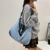 Bolsa de Mezclilla Casual para Mujer, Bolso de Hombro de Gran Capacidad, Bolso Casual para Estudiante Universitario, Bolso Cruzado, Bolsa Grande
