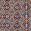 Tecido Jacquard Poliéster-Algodão de Largura Total em Forma de Diamante, Estilo Étnico do Fabricante, Tecido Jacquard para Bolsas Vintage, Sacolas Tote, Roupas de Exterior