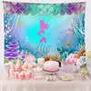Banner de Feliz Aniversário, painel, tecido de banner, decorações infantis, artigos de festa, piquenique ao ar livre, painel para fotos