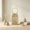 Pantalla de Lámpara Portátil Tejida a Mano, Mimbre de Imitación, Sala de Té Estilo Zen Retro, Decoración de Bed & Breakfast, Lámpara Colgante, Iluminación Solar para el Hogar