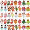 Serie de Navidad descompresión burbuja pellizcar música silicona + dispensación color multicolor multicolor patrón llavero Navidad