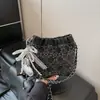 Bolso de cubo de cadena de alta gama transfronterizo para mujer, nuevo bolso de hombro de moda de verano 2026, bolso cruzado vintage