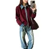 Suéter de punto casual para mujer, estilo japonés y coreano, otoño/invierno 2026, nuevo cárdigan con cuello de mezclilla y diseño de dos piezas falsas