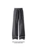 Pantalones Casuales de Sarga para Hombre 2026 Primavera Nuevo Retro Americano Moderno Versátil Corte Holgado Talla Grande Cintura Elástica Pantalones Rectos