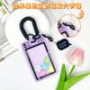 Suporte de cartão de música criativo com balanço aidou porta-crachá de estudante transparente capa protetora para crachá escolar crachá em estoque atacado fabricante de porta-cartão