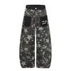 Jeans ChaoLiYouHuo con estampado de estrellas y guadaña para mujer, pantalones cargo de camuflaje vintage, pantalones rectos holgados