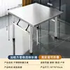 Mesa Dobrável de Aço Inoxidável para Jantar em Casa, Moradia para Aluguel, Churrasco ao Ar Livre, Barraca Portátil de Feira Noturna, Mesa Quadrada