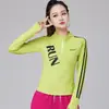 Top Deportivo Ye Rou para Mujer Primavera y Otoño Media Cremallera Ajustado Adelgazante Ropa Deportiva Fitness Entrenamiento para Correr Manga Larga Ropa de Baile
