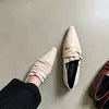 Novos Sapatos de Salto Baixo Moda 2026 com Aumento de Altura Oculto Versátil Bico Fino Franzido Outono Francês para o Trabalho Sapatos Femininos Sapatos Pequenos de Couro Preto