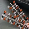 Adesivos de Unhas Postiças Ovais Médio-Longas Estilo Europeu e Americano Halloween Padrão Floresta Vermelho Escuro