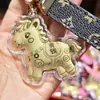 Lingote de Oro Puro 999 Dios de la Riqueza Gato de la Suerte Hello Kitty Gato Cadena de Teléfono Dorada Llavero Colgante para Bolso