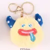 Chaveiro Pingente Monstro Colorido Fofo Acessórios Broche de Pelúcia Desenho Animado Pino Pingente de Bolsa DIY
