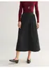 Falda plisada para mujer, falda midi de lana de seda, nueva moda otoño 2026 para mujer, de cintura alta, con dobladillo amplio, media falda de punto