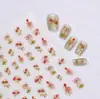 Nuevo Calcomanía para Uñas con Relieve Estéreo 5D Mariposa Flor Encaje Moño Rosa Calcomanía de Uñas de Alta Gama
