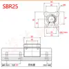 Soporte Cilíndrico de Aluminio Eje de Luz Guía Lineal SBR10121620253035 Carril Deslizante de Alta Resistencia Deslizador LMZ01