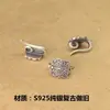 Prata Esterlina S925 Banhada a Ouro Cabeça de Fivela de Besta Borboleta Aba de Pressão Fivela de Conexão Pingente Estilo Chinês Acessórios de Joias DIY