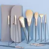 Set de 5 y 10 Brochas de Maquillaje, Brochas Portátiles para Sombra de Ojos, Rubor, Contorno, Difuminado y Corrector, Set Completo para Principiantes
