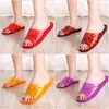 Pantuflas casuales de verano para mujer, sandalias de interior, pantuflas de baño de material de cristal con punta abierta, resistentes al olor, resistentes al desgaste, sandalias tipo chancla de suela suave