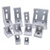 Conector de Ángulo para Fundición a Presión Accesorios para Perfiles de Aluminio Fijación en Ángulo Recto / Ranura de Esquina para Ángulo de 303040 Estándar Nacional Estándar Europeo