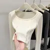 Camiseta térmica de manga larga para mujer, nuevo estilo 2026, camiseta base corta, corte ajustado, favorecedora, top cálido para estudiantes