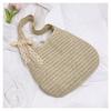 2025 Nuevo Estilo de Vacaciones de Primavera y Verano Bolso de Hombro de Paja Bolso Tote de Paja Gran Capacidad Elegante Portátil Bolso de Playa