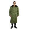 Abrigo de Algodón de Invierno Impermeable y a Prueba de Frío Abrigo de Longitud Media Engrosado y de Terciopelo Cálido Abrigo de Algodón Verde para Servicio de Guardia de Seguridad Ejército