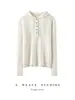 Blusa de Tricô com Capuz 100% Caxemira Pura Feminina com Base de Caimento Solto, Emagrecimento e Quente, Novo Suéter de Outono e Inverno