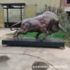 Escultura Grande de Touro de Cobre, Touro de Wall Street de Latão, Símbolo de Resiliência e Prosperidade